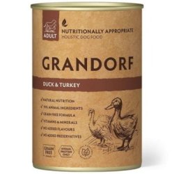 Grandorf Duck & Turkey Adult 400g umido grain free cane