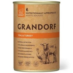 Grandorf Veal & Turkey Adult 400g umido grain free cane
