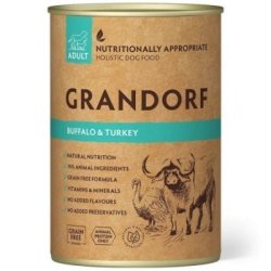 Grandorf Buffalo & Turkey Adult 400g umido grain free cane