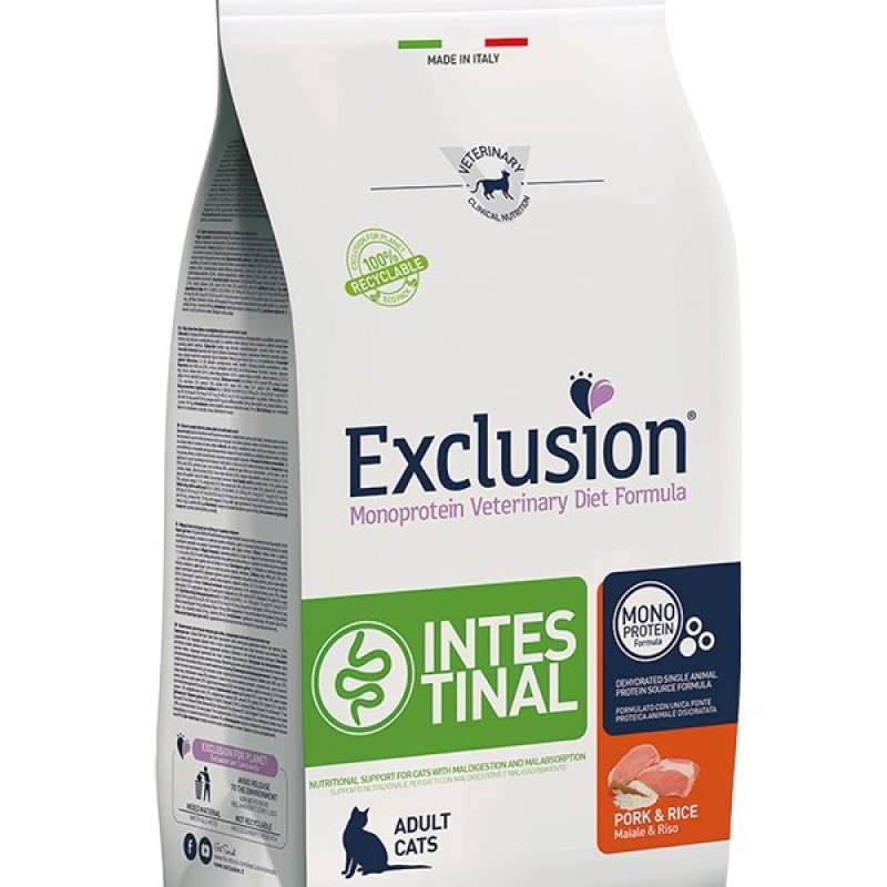 Exclusion Diet Intestinal Cat Pork & Rice 300g crocchette dietetiche gatto
