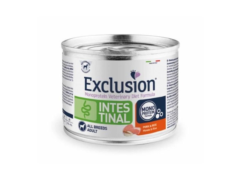 Exclusion Diet Intestinal Pork and Rice All Breeds 200g umido dietetico cane