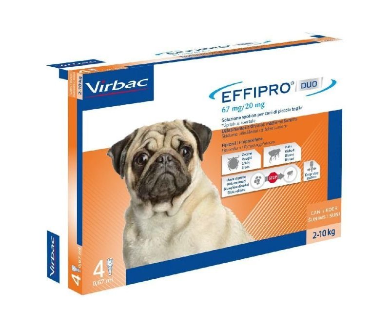 Effipro Duo cane 2-10 kg 4 pipette