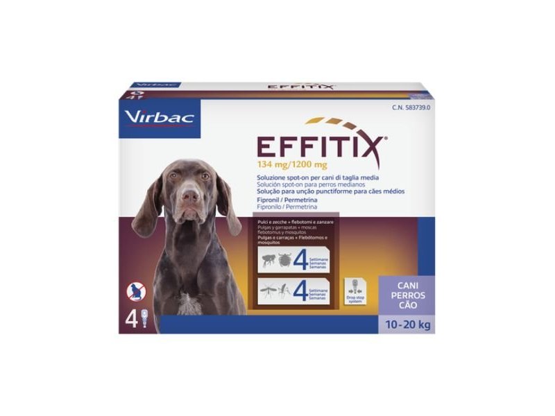 Effitix Spot-On cane 10-20 kg 4 pipette - AquaZooMania Shop