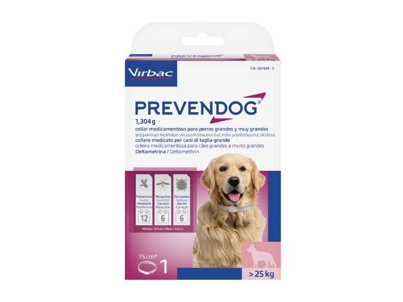 Prevendog 1 collare 75cm CANE sopra i 25 kg