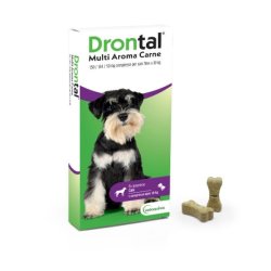 Drontal Cane multiaroma carne 2cpr vermifugo antielmintico cane