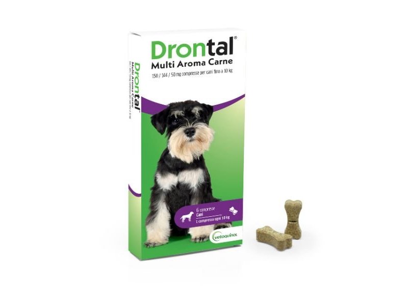 Drontal Cane multiaroma carne 2cpr vermifugo antielmintico cane