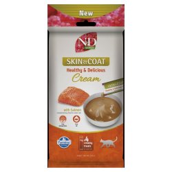 N&D Quinoa Cat Skin & Coat Cream con Salmone 4 x 15 g snack gatto
