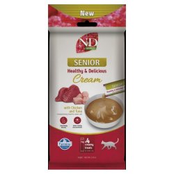 N&D Quinoa Cat Senior Cream con Pollo e Tonno 4 x 15 g snack gatto