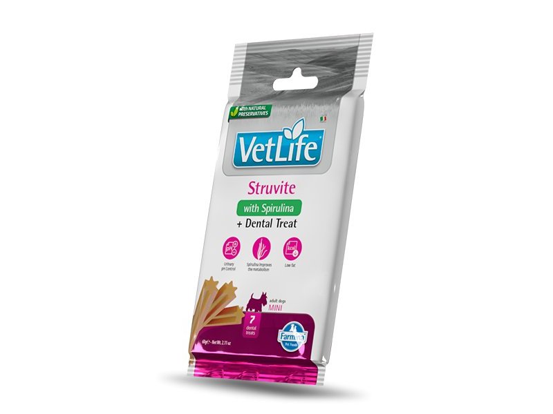 Vet Life Dental Treat Struvite Mini 60g snack veterinario cani