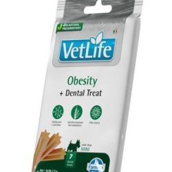 Vet Life Dental Treat Obesity Mini 60g snack veterinario cani diabetici o sovrappeso