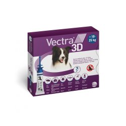 Vectra 3D cane 10kg - 25kg spot on 3 fiale
