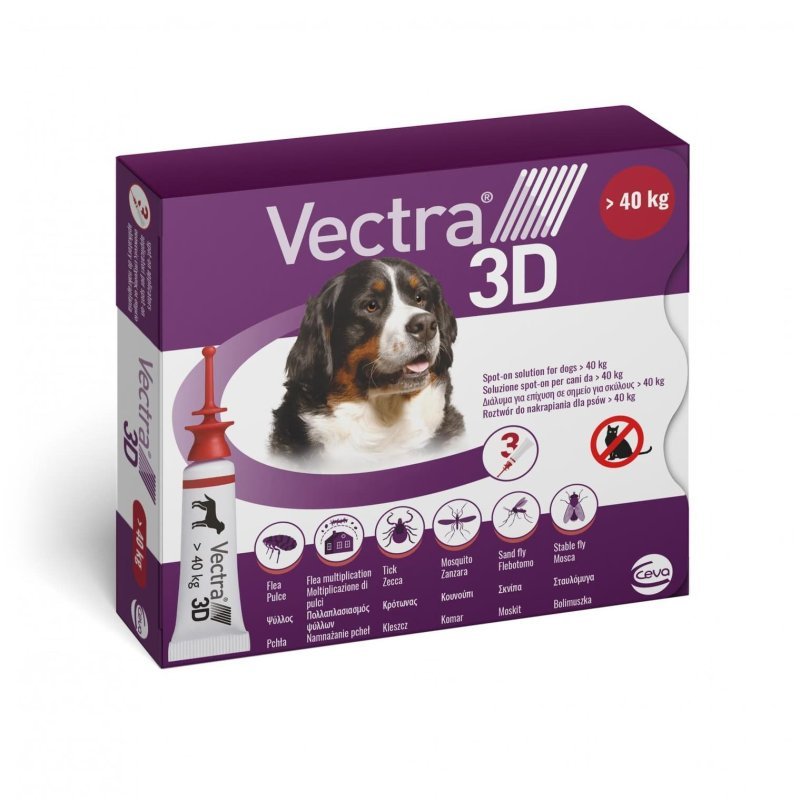 Vectra 3D cane oltre i 40kg spot on 3 fiale