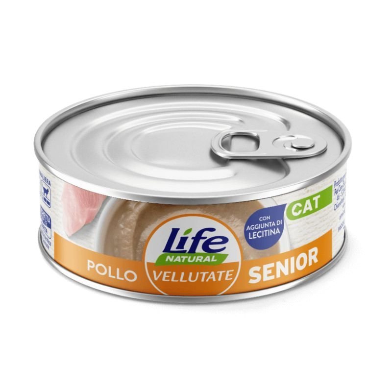 Life Cat Vellutata senior Pollo 70g umido gatto
