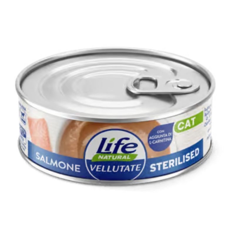 Life Cat Vellutata sterilised Salmone 70g umido gatto