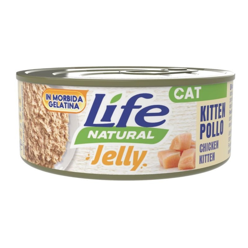Life Cat Jelly Kitten Pollo 70g umido gatto