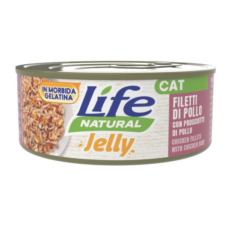 Life Cat Jelly Pollo e Prosciutto 70g umido gatto