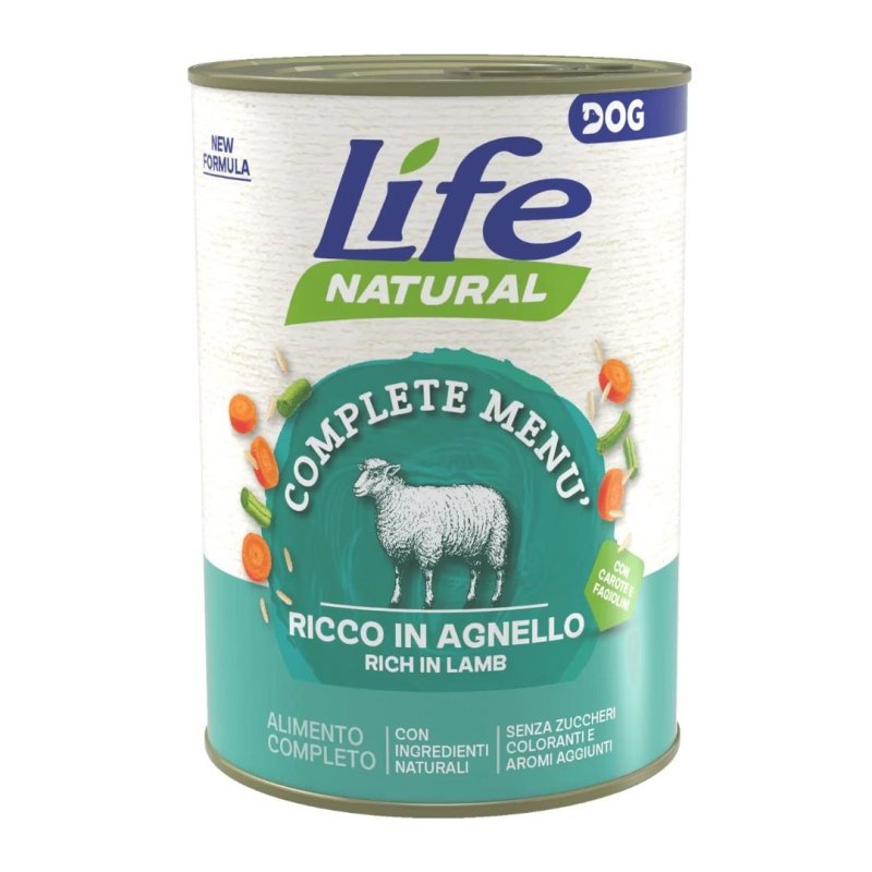 Life Dog Complete Menu Agnello 400g umido cane