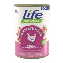 Life Dog Complete Menu Pollo con Prosciutto 400g umido cane