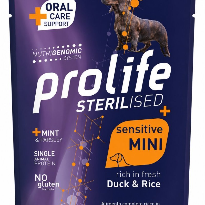 Prolife Sterilised Mini Anatra e riso 100g umido cane sensitive