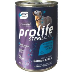 Prolife Sterilised Salmone e riso 400g umido cane sensitive