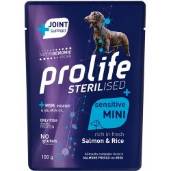 Prolife Sterilised Mini Salmone e riso 100g umido cane sensitive