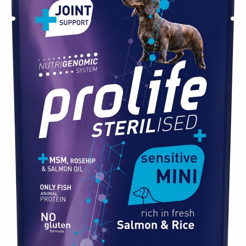 Prolife Sterilised Mini Salmone e riso 100g umido cane sensitive
