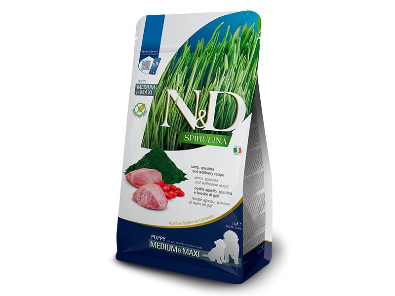 N&D Puppy Spirulina Agnello e Goji Medium Maxi crocchette cane