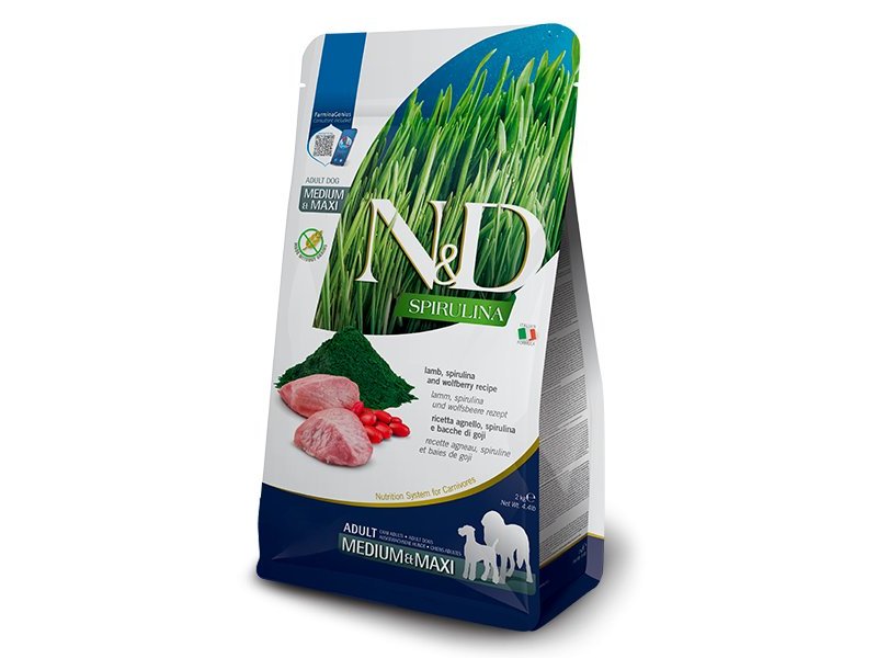 N&D Adult Spirulina Agnello e Goji Medium Maxi crocchette cane