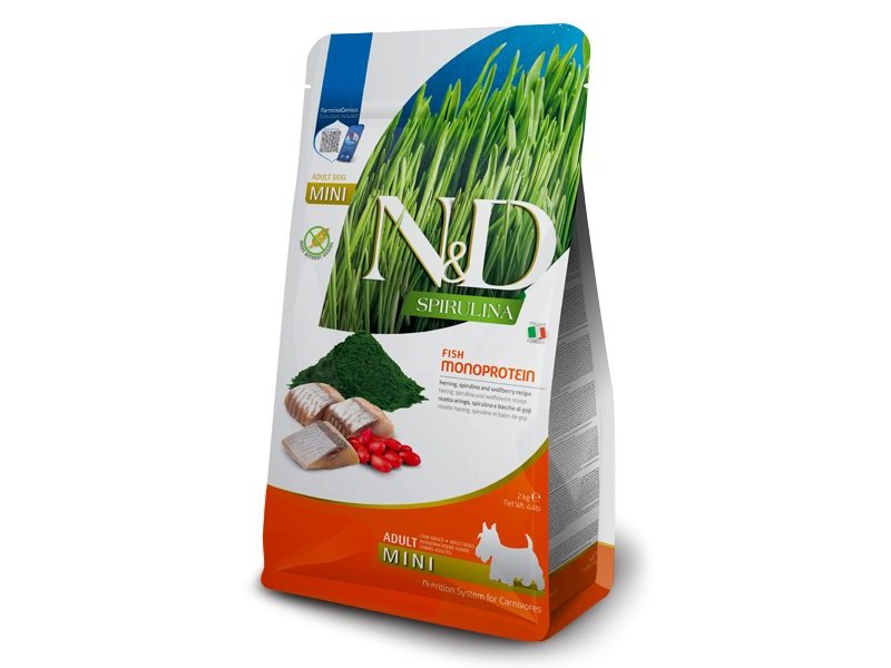 N&D Adult Mini Spirulina Aringa e Goji crocchette cane