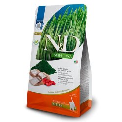 N&D Kitten Spirulina Aringa e Goji Grain Free crocchette gatto