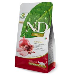 N&D Prime Nutered Pollo e Melograno Grain Free crocchette gatto