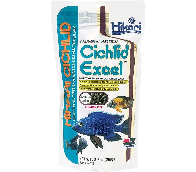 Hikari Cichlid Excel Mini 250g pellet vegetale per ciclidi erbivori
