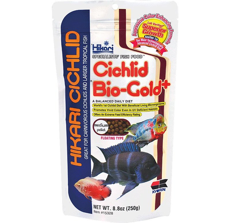 Hikari Cichlid Bio-Gold Plus Medium 250g pellet premium colorante per ciclidi