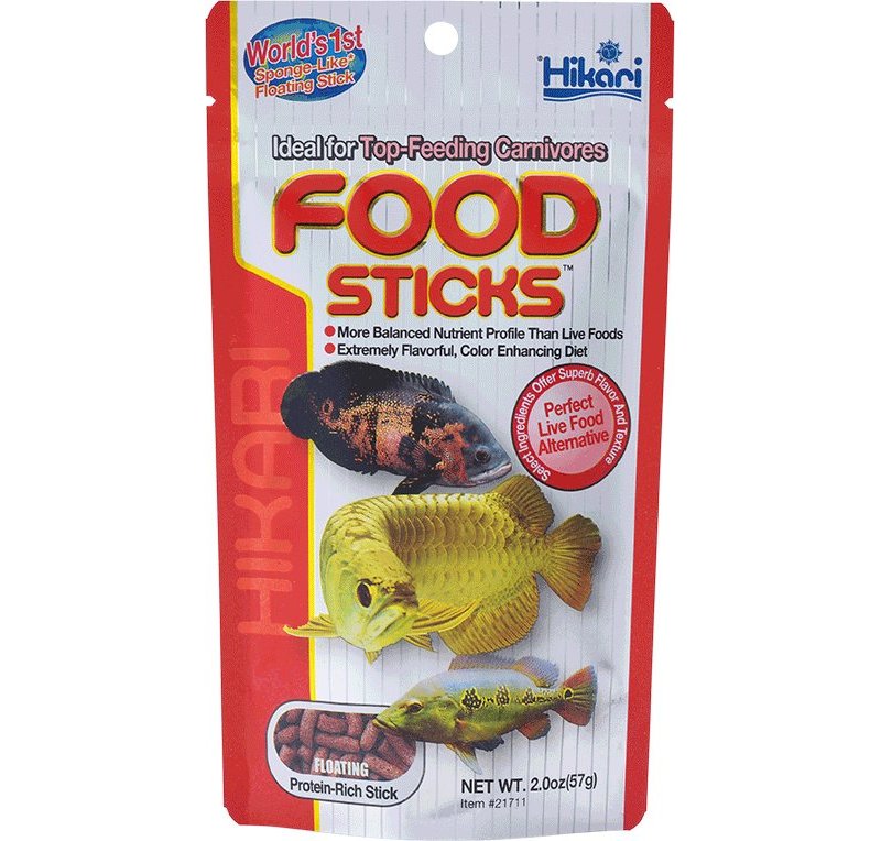 Hikari Tropical Food Sticks 250g stick galleggianti per pesci carnivori grandi