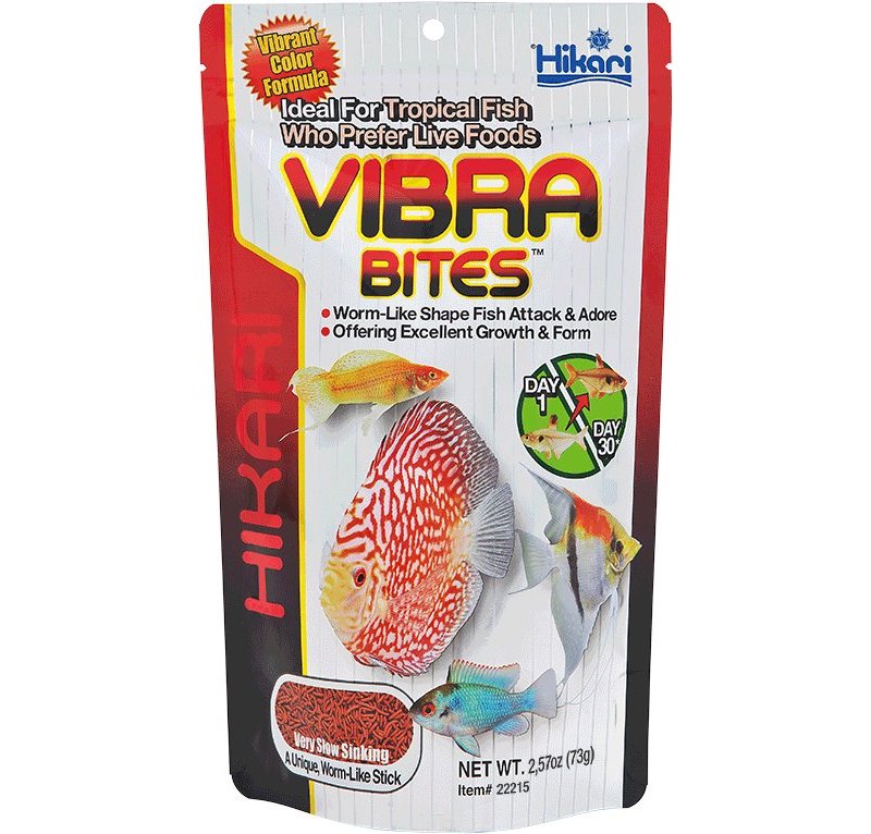 Hikari Tropical Vibra Bites 73g stick rossi tipo chironomus per pesci tropicali