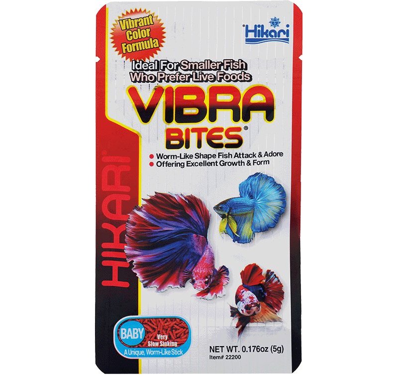 Hikari Tropical Vibra Bites Baby 37g stick rossi tipo chironomus per pesci tropicali