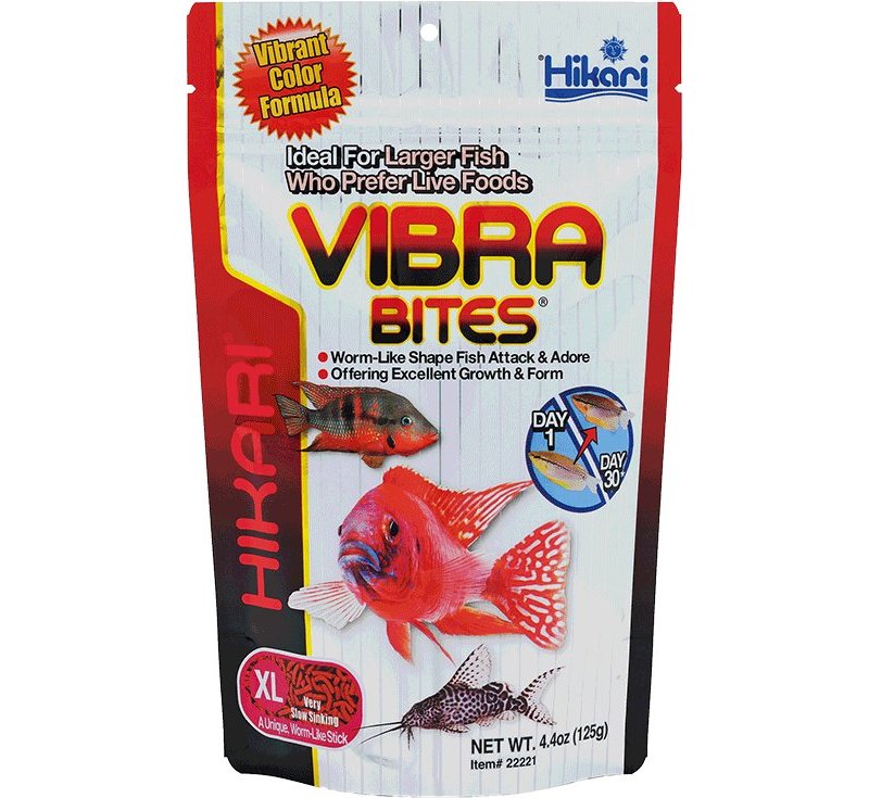 Hikari Tropical Vibra Bites XL 125g stick rossi tipo chironomus per pesci tropicali
