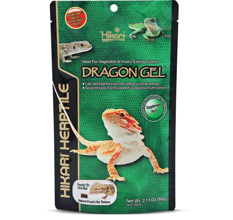 Hikari Reptile DragonGel 60 Gr pasta pronta per draghi barbuti onnivori