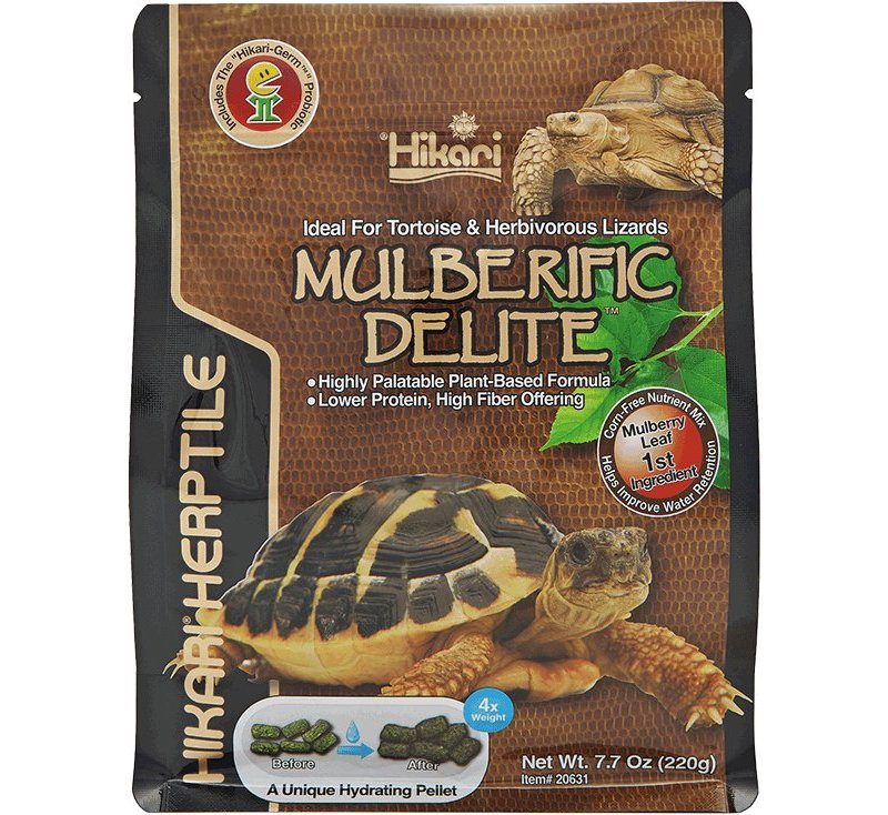 Hikari Reptile Mulberific Delite 220 Gr pellet morbidi alla foglia di gelso per rettili erbivori