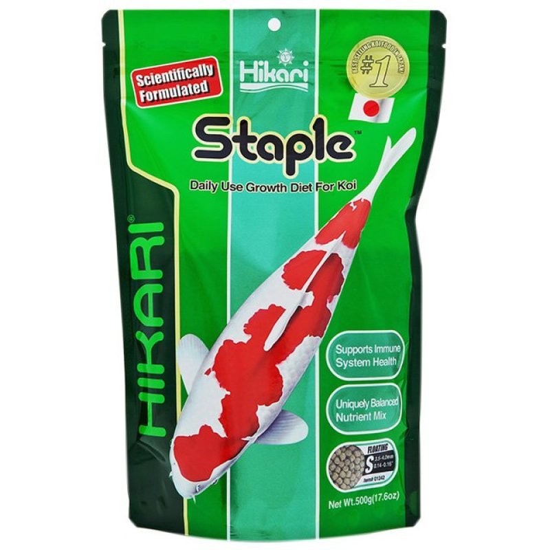 Hikari Staple Mini 500g pellet base per koi e pesci da laghetto