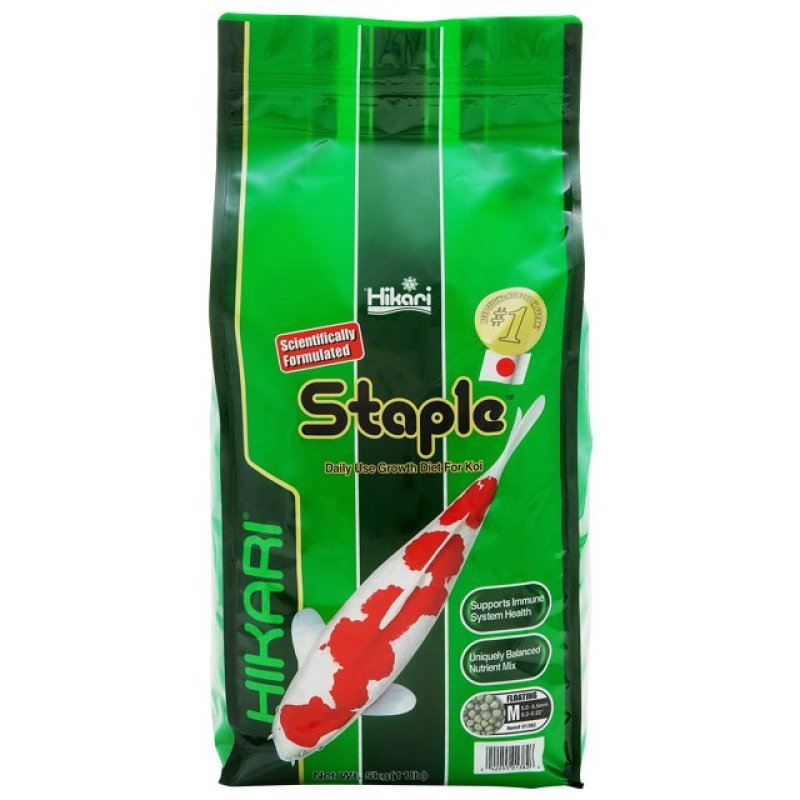 Hikari Staple Medium 500g pellet base per koi e pesci da laghetto