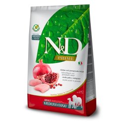 N&D Prime Adult Pollo e Melograno Medium Maxi grain free crocchette cane