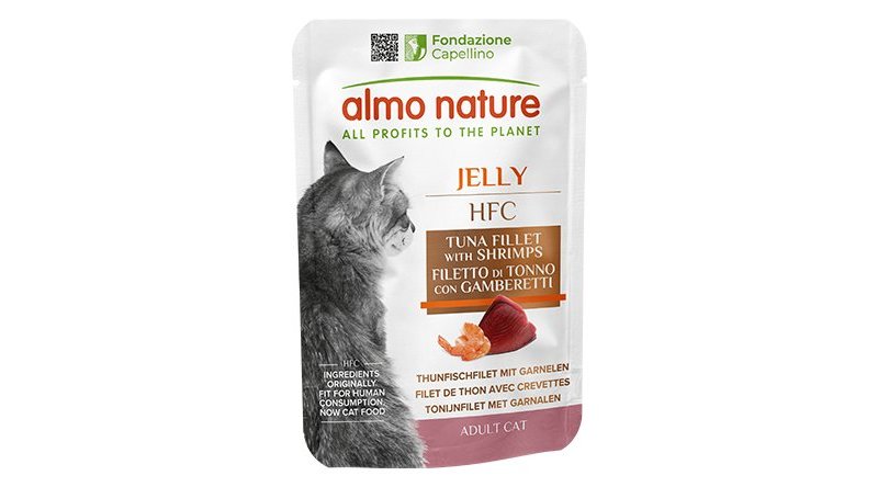 Almo Nature HFC Jelly Tonno e Gamberetti 55g busta gatto