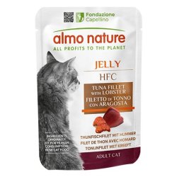 Almo Nature HFC Jelly Filetto di Tonno con Aragosta 55g busta gatto
