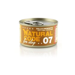 Natural Code 07 Pollo e prosciutto 90g umido cane