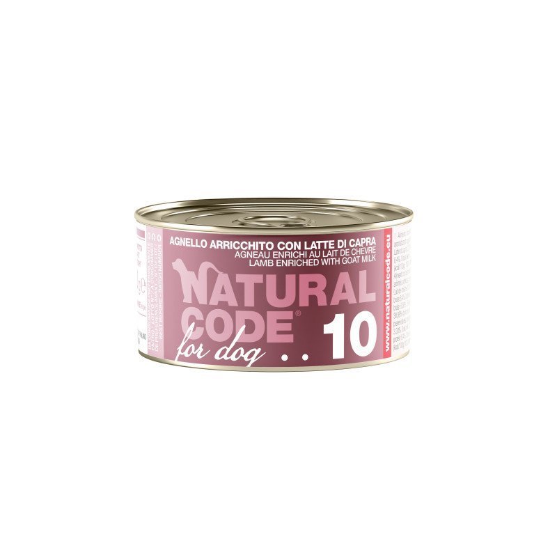 Natural Code 10 Agnello con latte di capra 90g umido cane