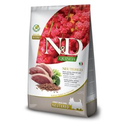 N&D Adult Mini Anatra e Quinoa Neutered grain free crocchette cane