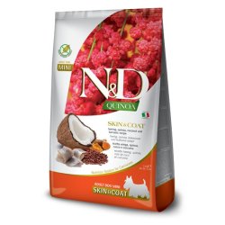 N&D Adult Mini Skin&Coat Aringa e Quinoa grain free crocchette cane