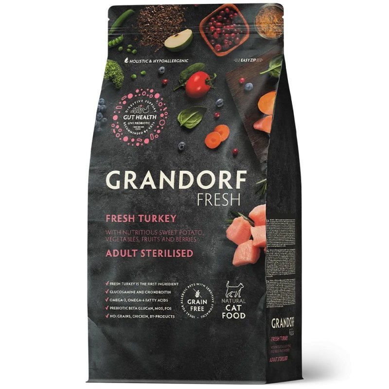 Grandorf Fresh Tacchino con Patata Dolce Sterilizzato 2kg grain free gatto