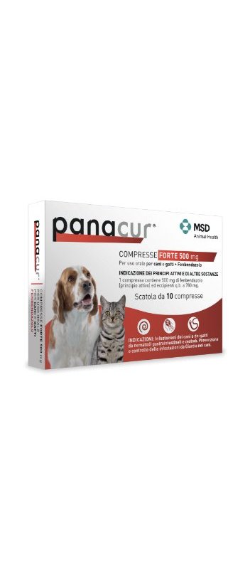 Panacur Forte 500 mg 10 compresse antiparassitario per cani e gatti
